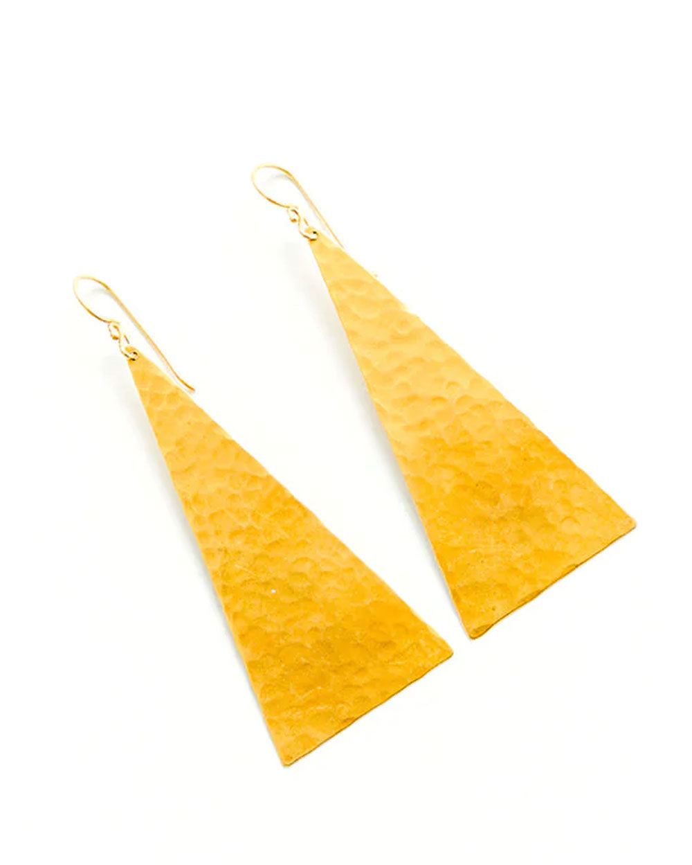 Giant Gold Triangle Earrings