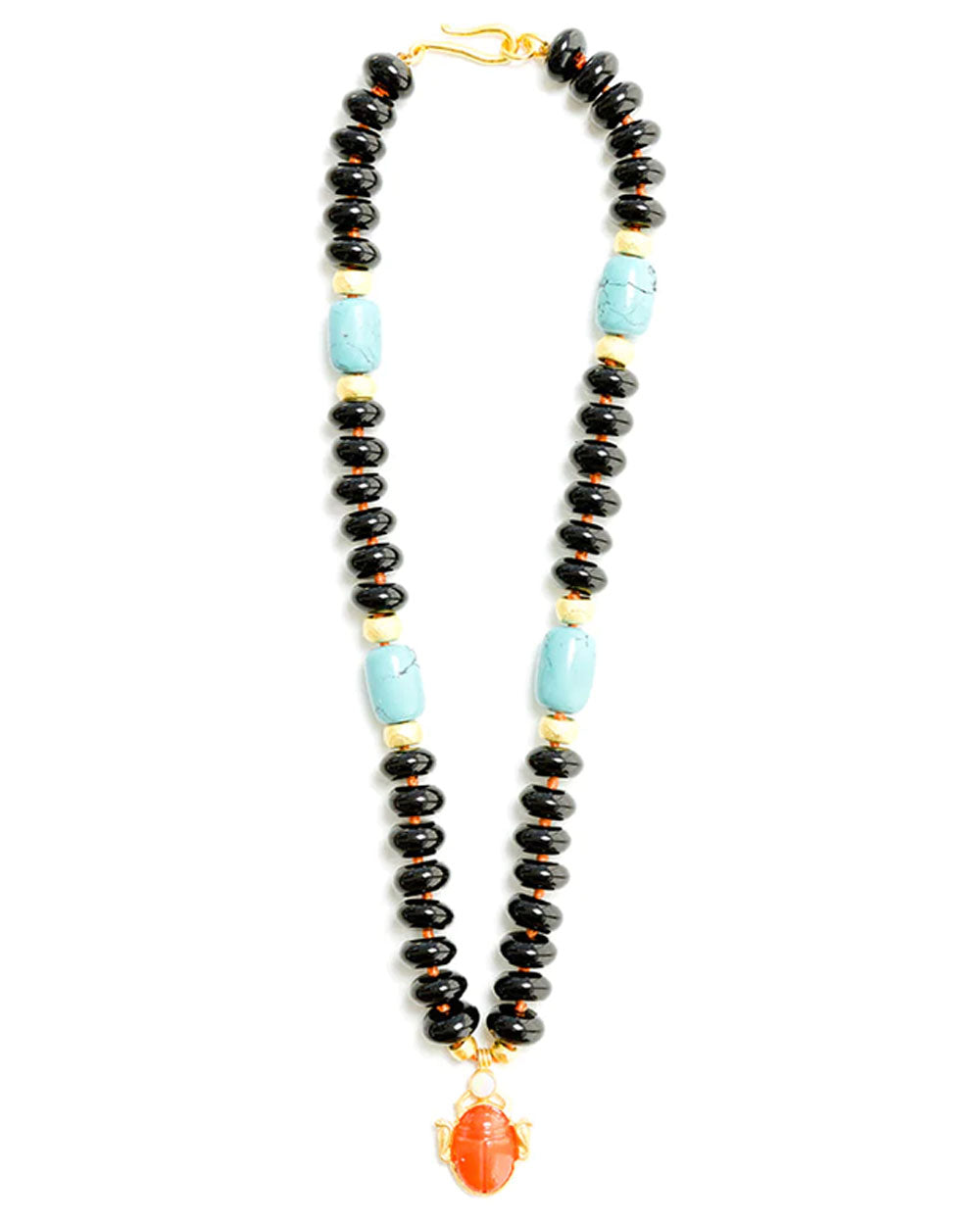 Black Onyx Turquoise Cobra Necklace