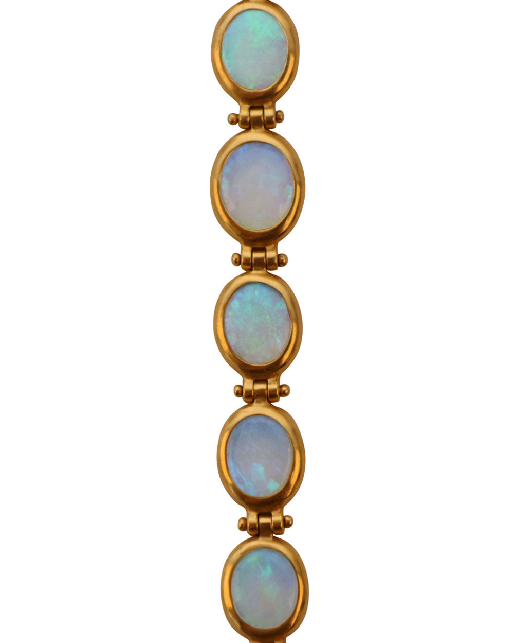 Gold Linked Crystal Opal Bracelet
