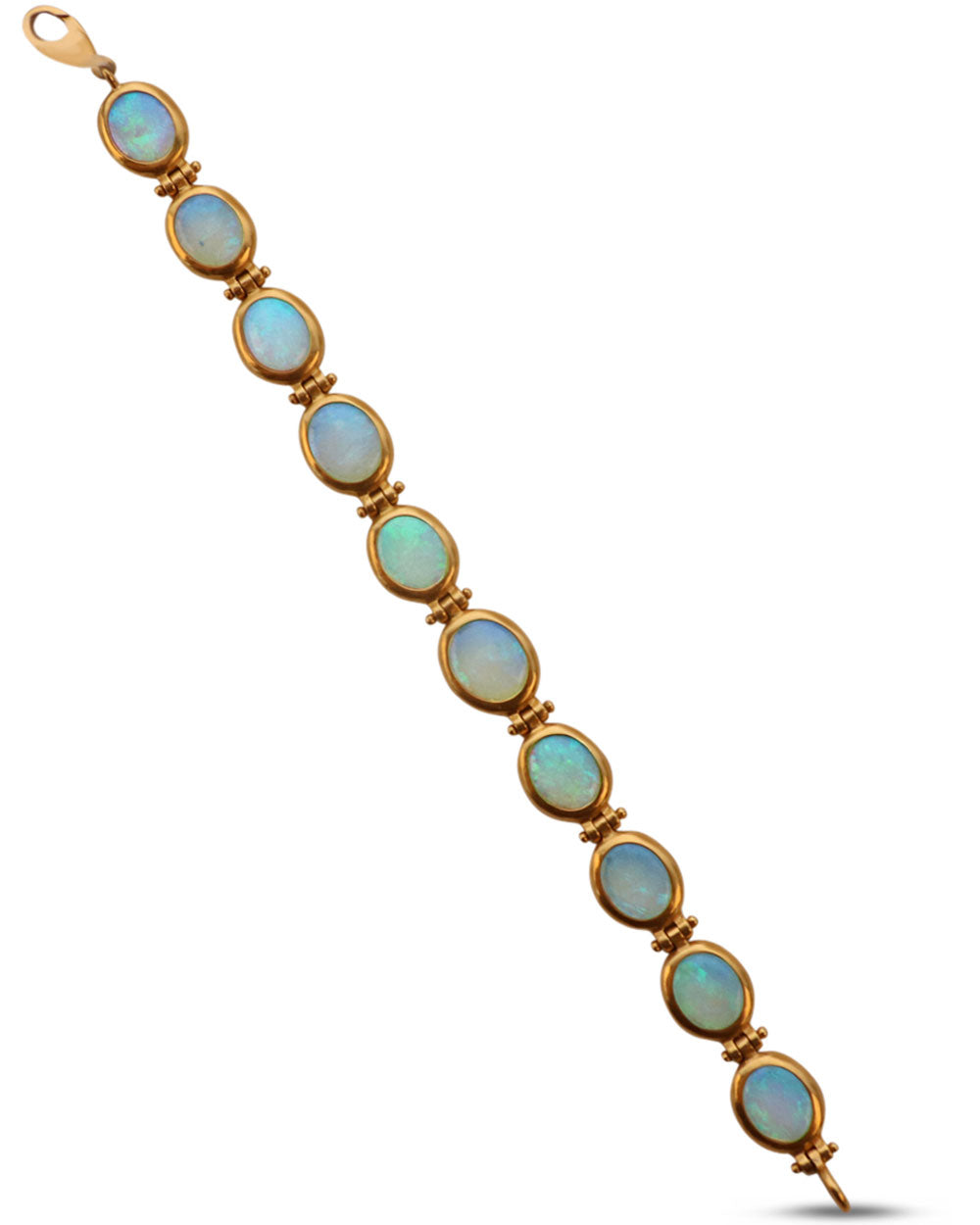 Gold Linked Crystal Opal Bracelet