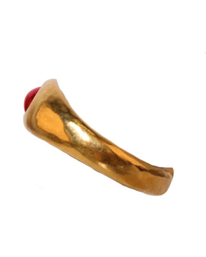 Gold and Ruby Gypsy Ring