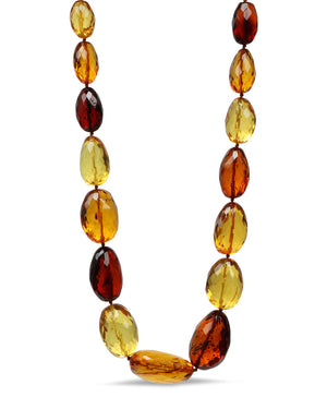 Multicolored Faceted Amber Necklace