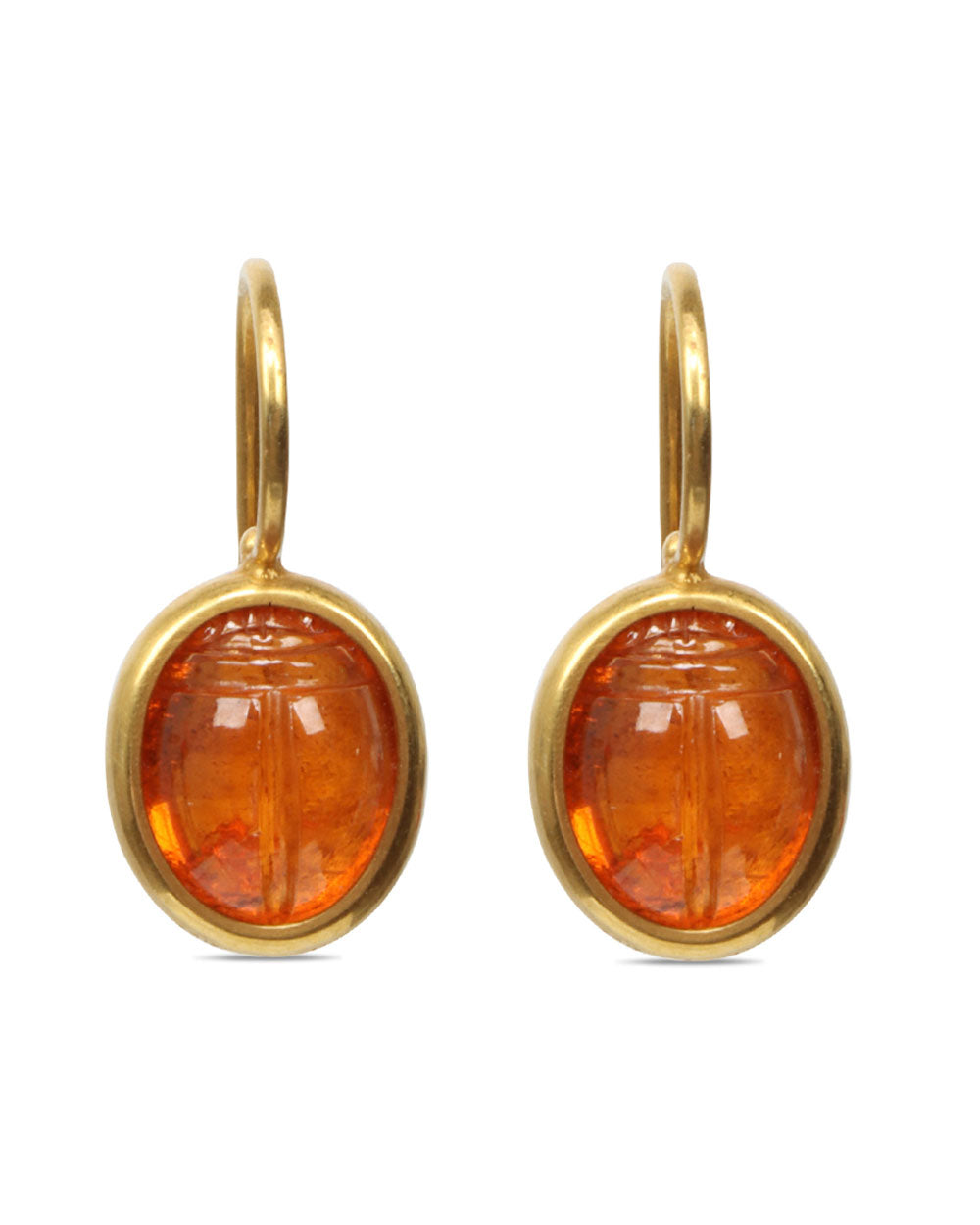 Scarab Yellow Citrine Earrings