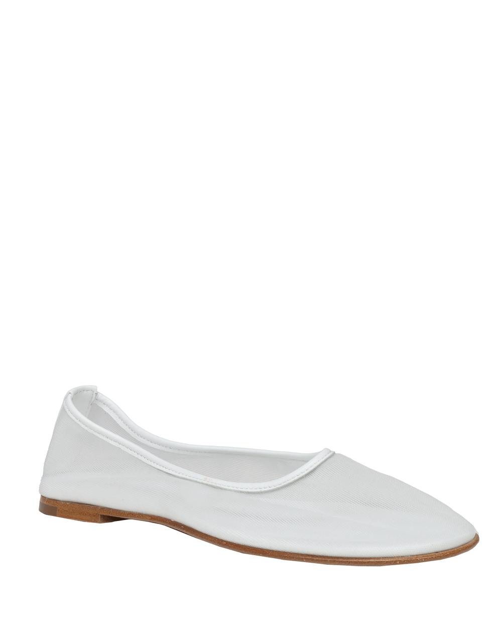 Ballet Mesh Flat in White