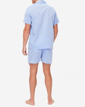 Light Blue Shortie Pajama Set