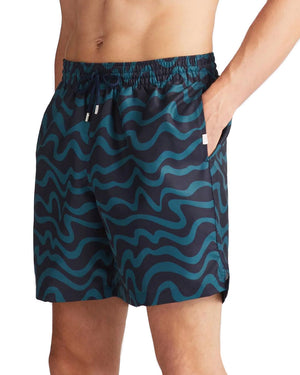 Maui Navy and Aqua Swim Short