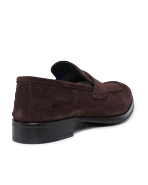 Brera Suede Loafer in Mogano