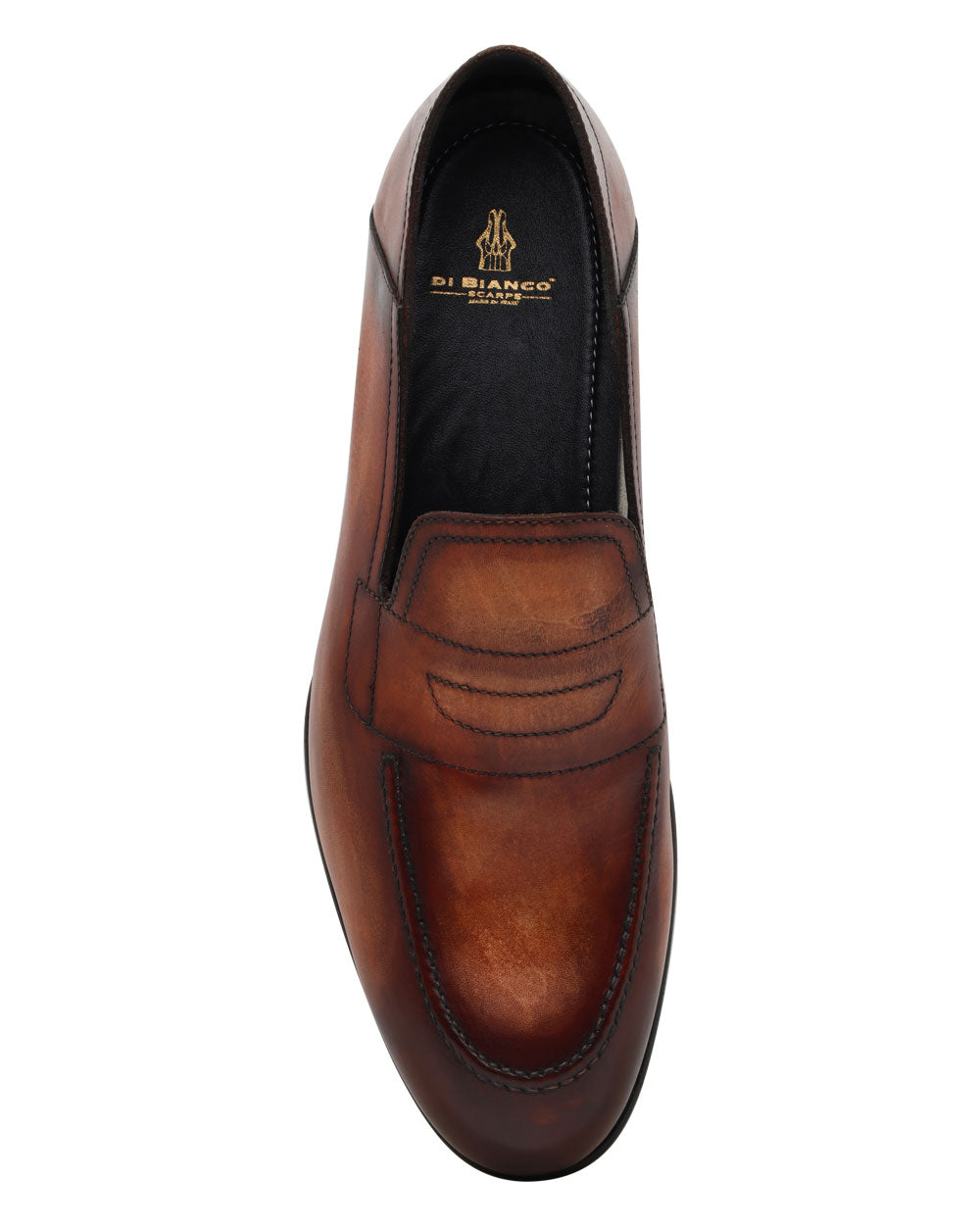 Leather Nerano Penny Loafer in Brown