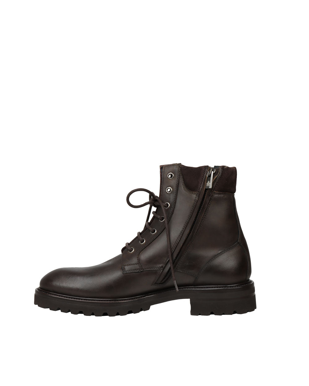 Piemonte Leather Boot in Mogano