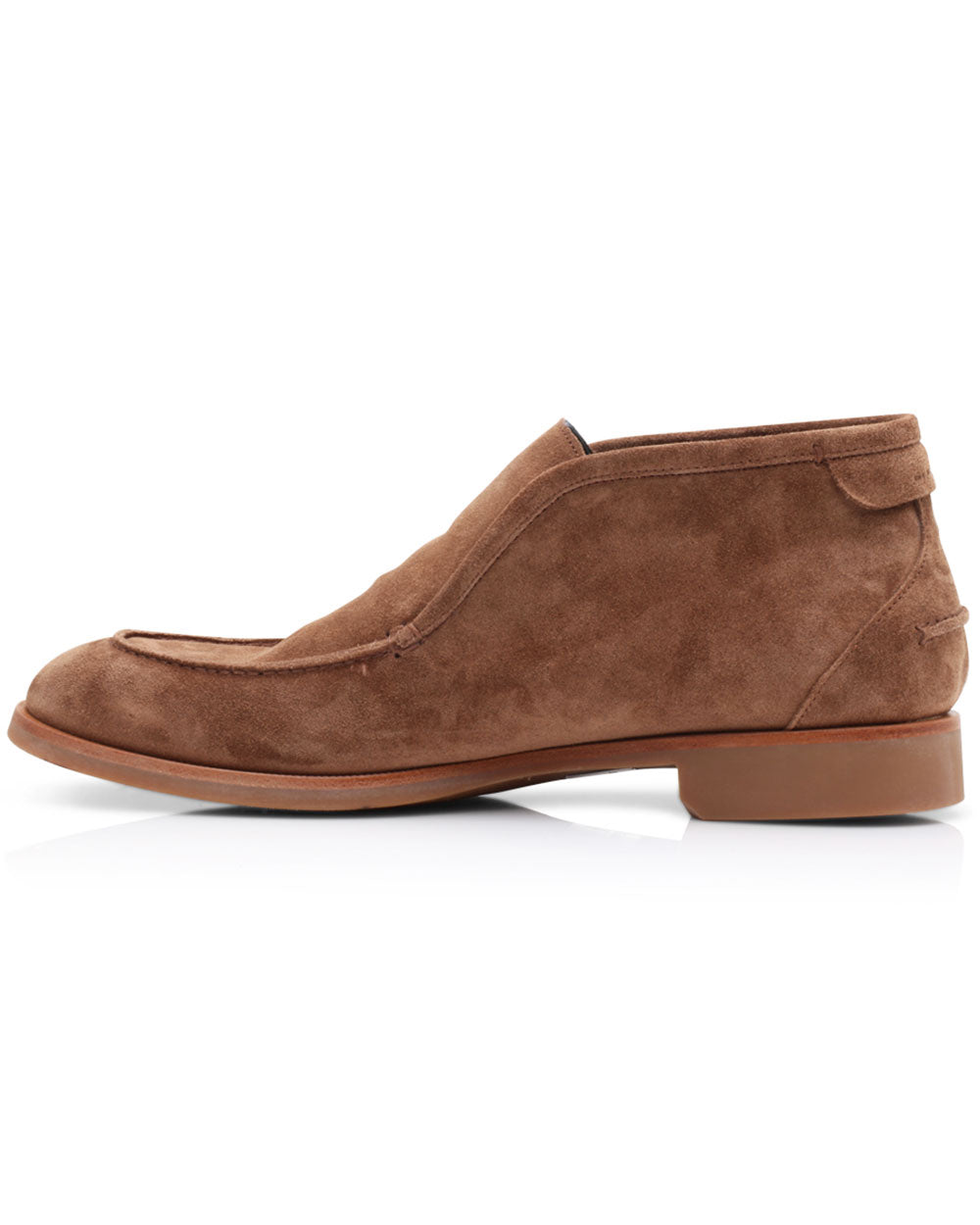 Suede Fidenza Slip On Ankle Boot in Tan