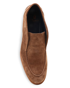 Suede Fidenza Slip On Ankle Boot in Tan