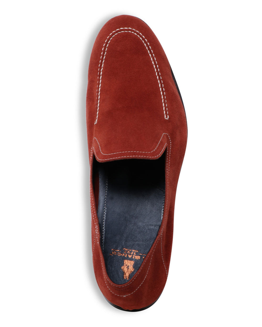 Suede Poitano Loafer in Rust