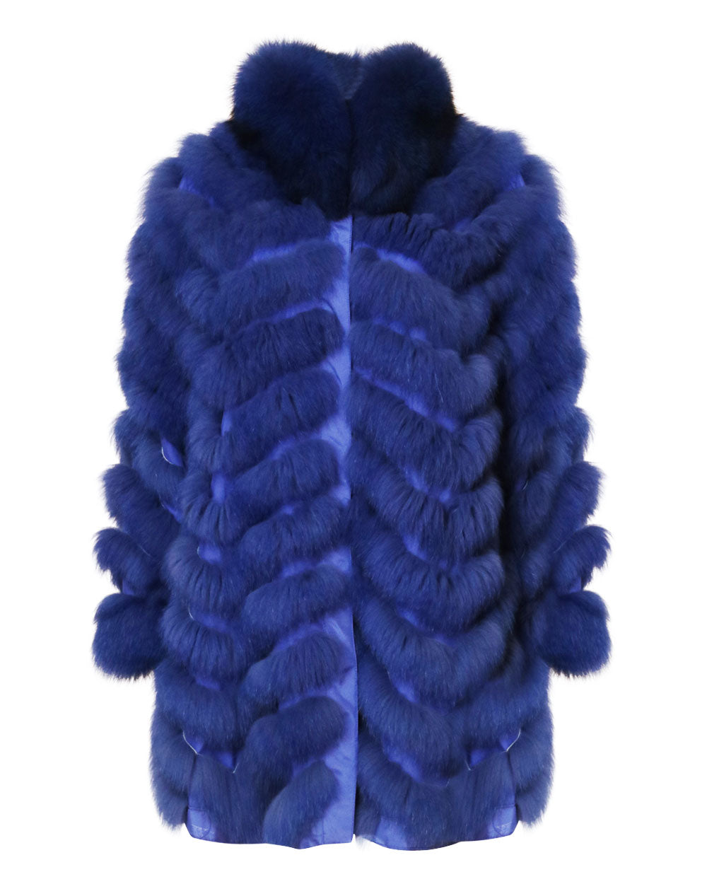 Diomi Classic Reversible Fox Coat in Azure – Stanley Korshak