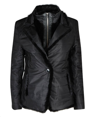 Mink Nylon Jacket in Black