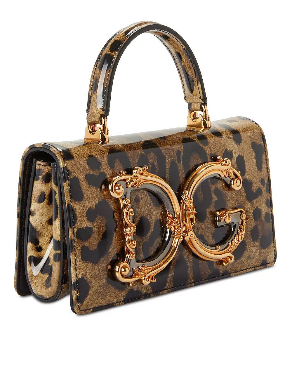DG Girls Top Handle Bag in Leopard