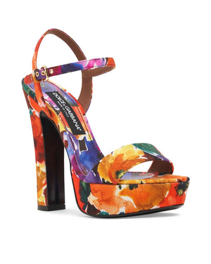 Floral Platform Sandal