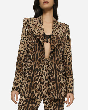 Leopard Double Breasted Blazer