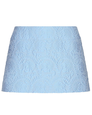 Light Lilac Embroidered Mini Skirt