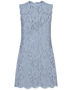 Light Lilac Lace Shift Mini Dress