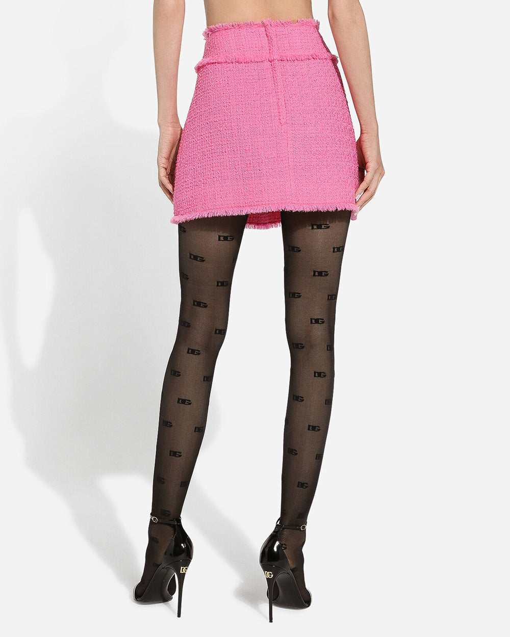 Rose Tweed DNA Mini Skirt