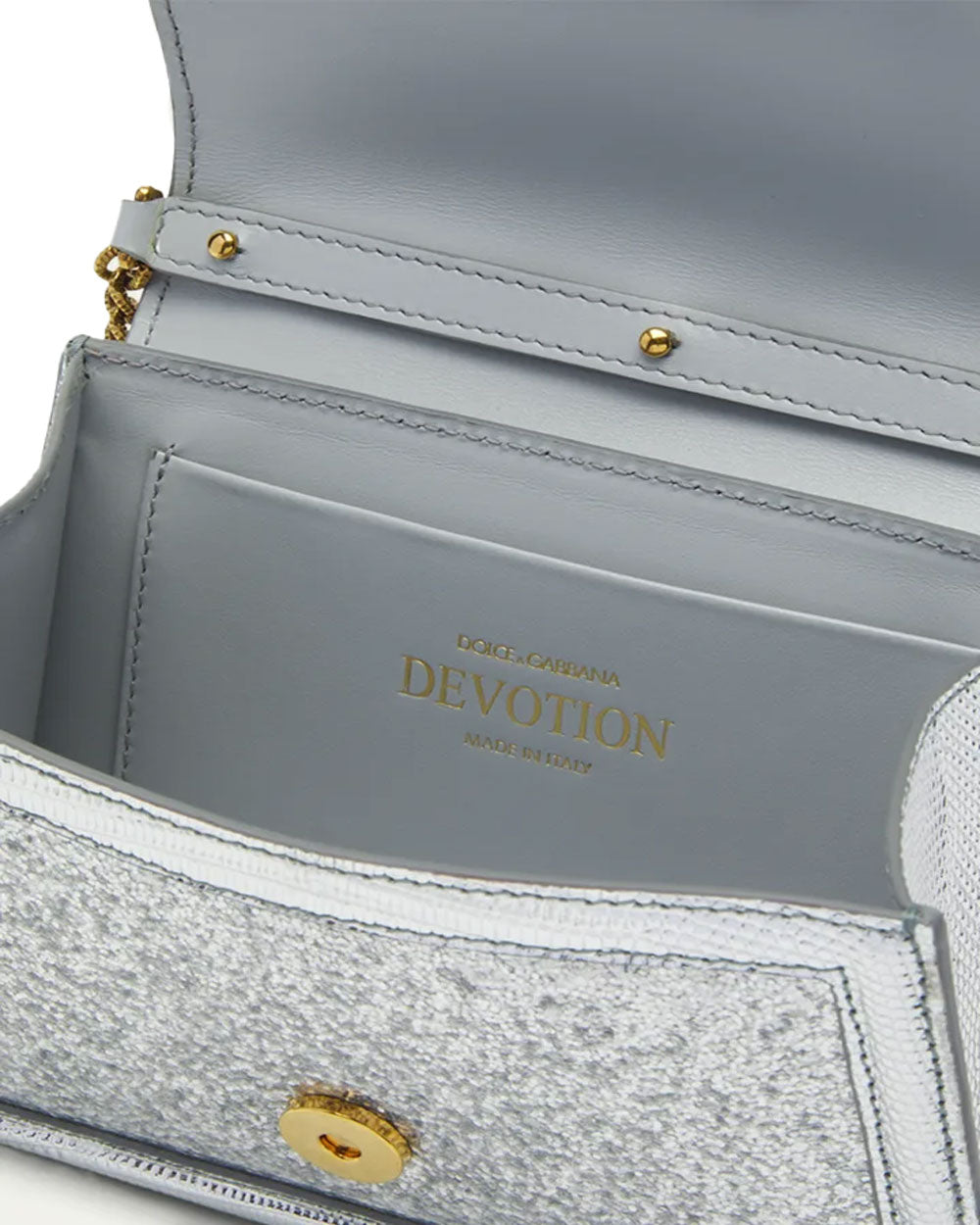 Small Devotion Top Handle Bag in Argento