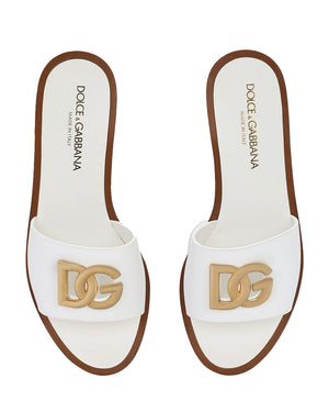 Calfskin Bianca Slide in White