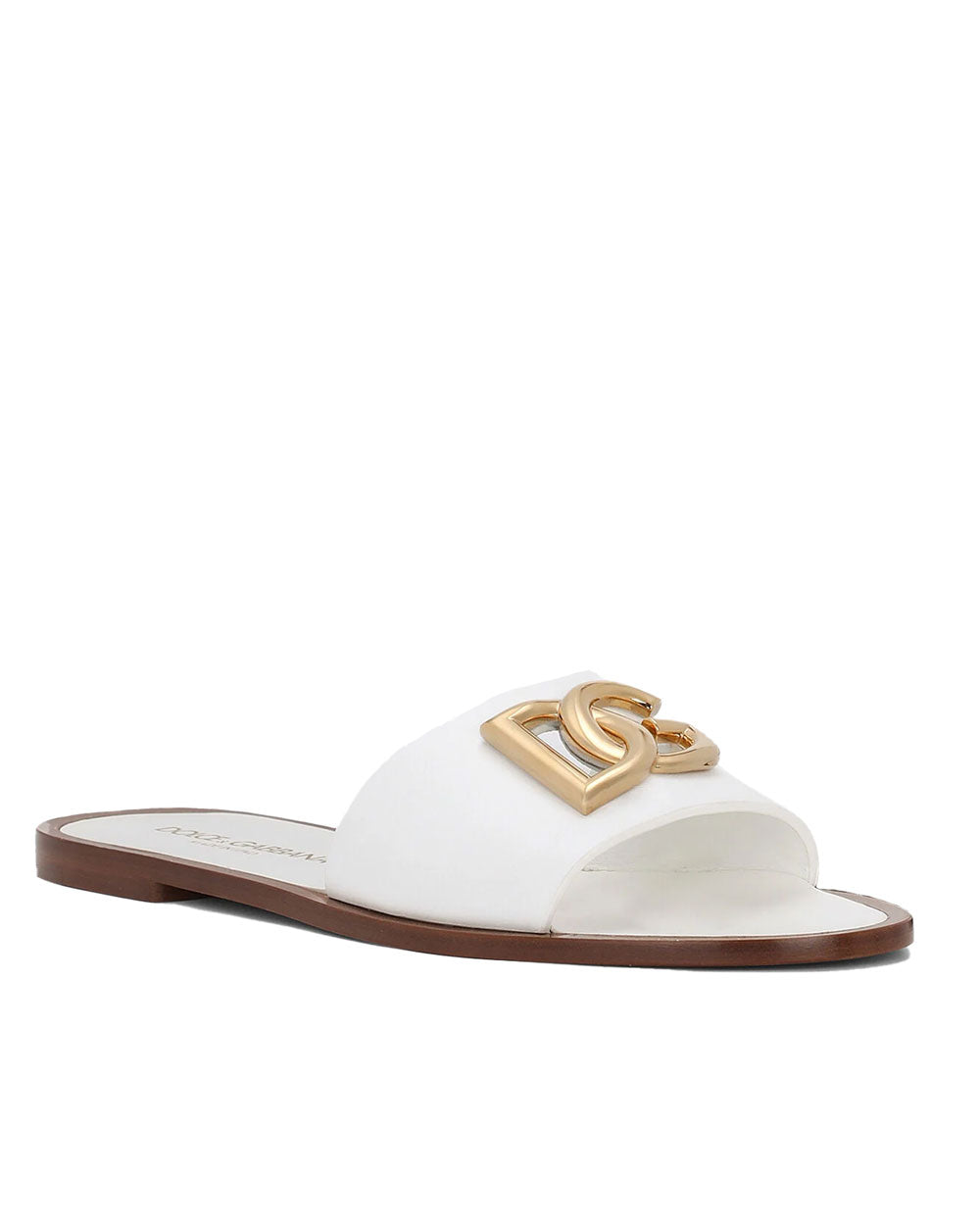 Calfskin Bianca Slide in White