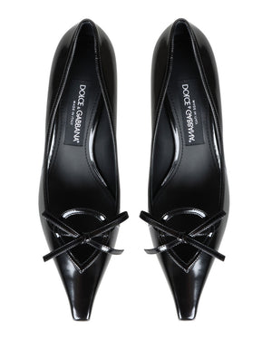 Decollete Patent Pump in Black