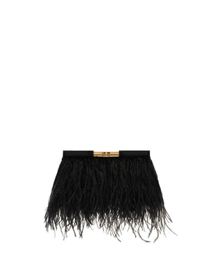 Medium Marlene Fringe Shoulder Bag in Black