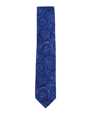 Navy Blue Paisley Tie