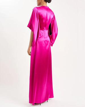 Cerise Plum Alexandra Long Dress