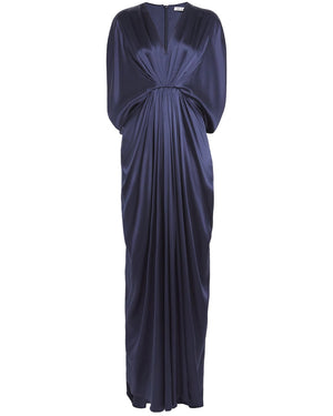 Navy Hiroko Kaftan Long Dress