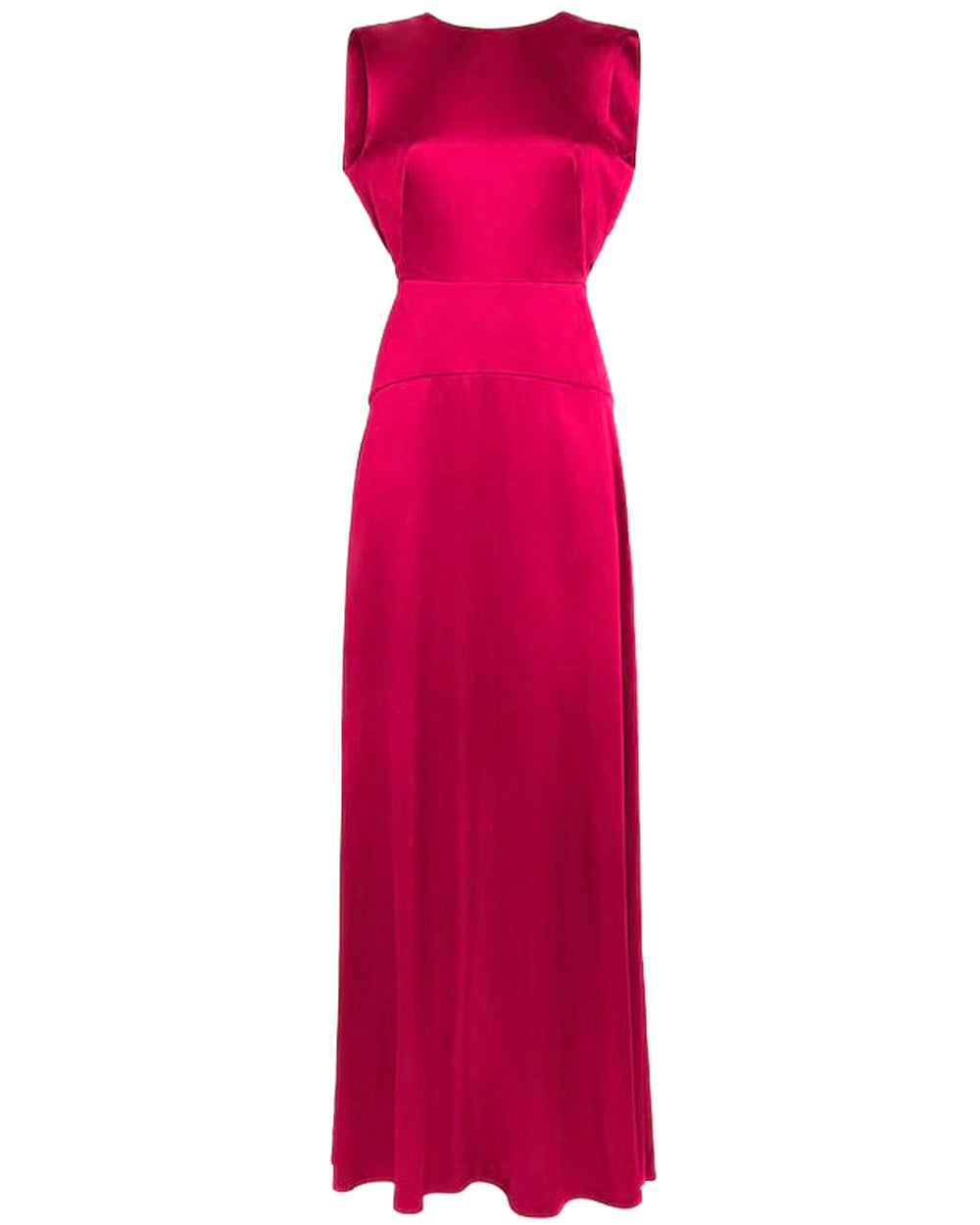 Raspberry Valentina Sleeveless Long Dress