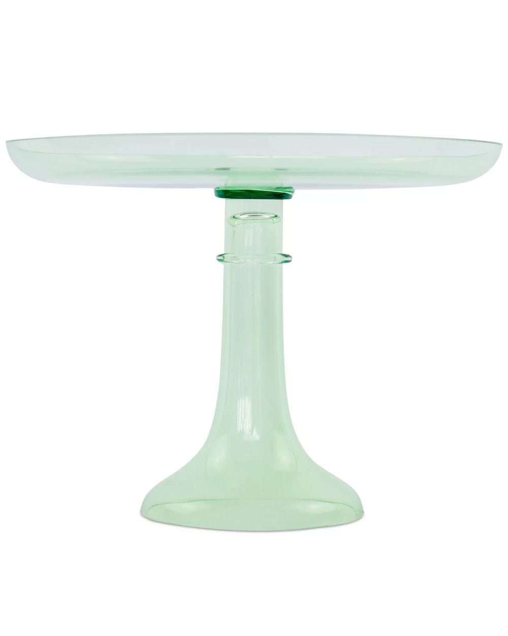 Mint Green Colored Glass Cake Stand