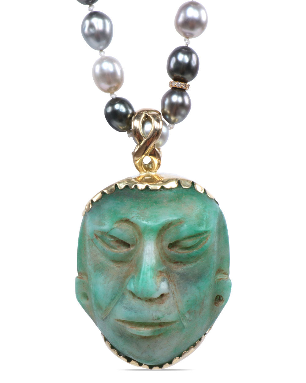 Ancient Jade Face Pendant