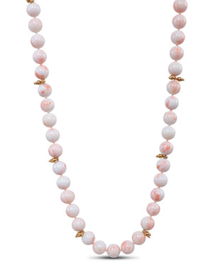 Angel Skin Pink Coral Beaded Necklace