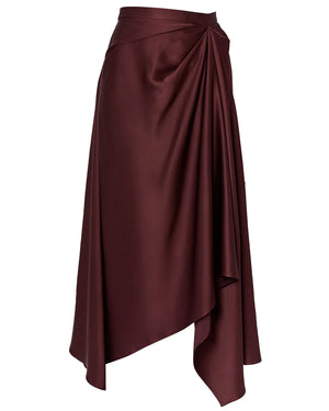 Elderberry Asymmetrical Drape Skirt