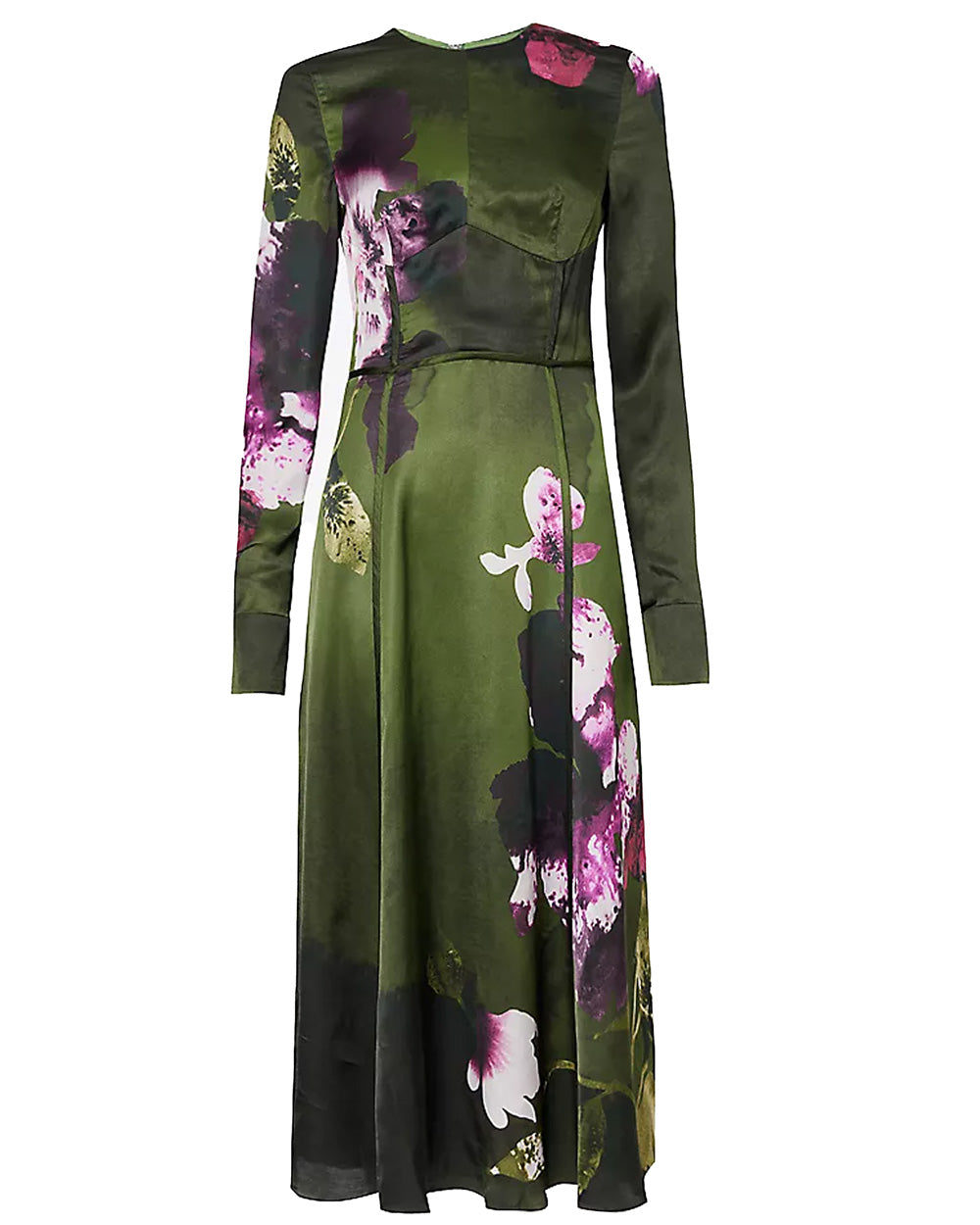 ERDEM Green Floral Midi Dress – Stanley Korshak