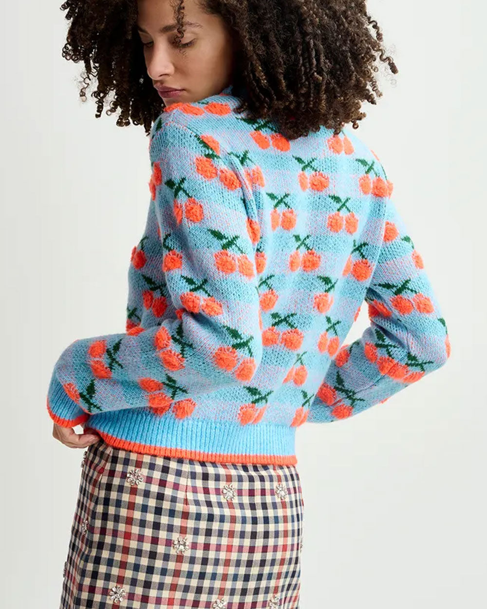 Bel Air Cherry Intarsia-Knitted Sweater