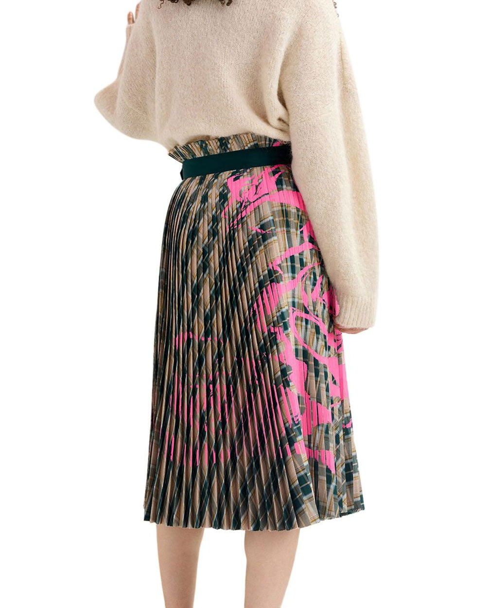 Combo Walnut Godess Plisse Skirt