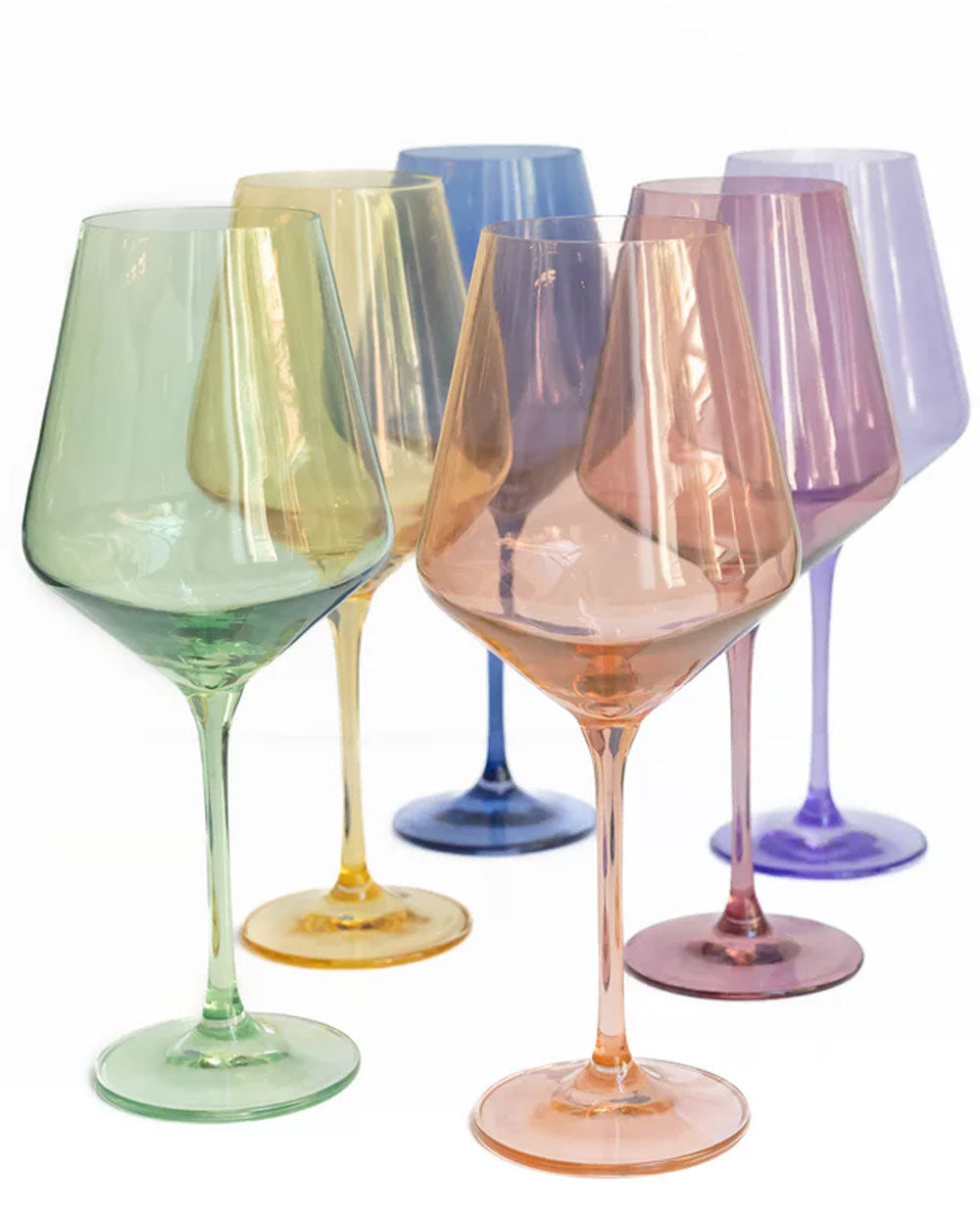 Pastel Multi Color Stemware Set