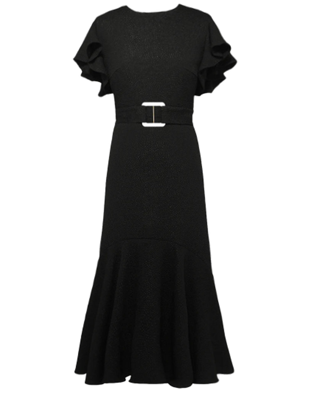 Black Bubble Jacquard Dada Dress