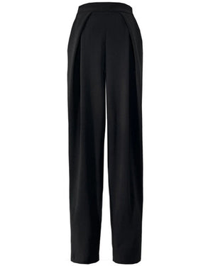 Black Georgette Plait Pant