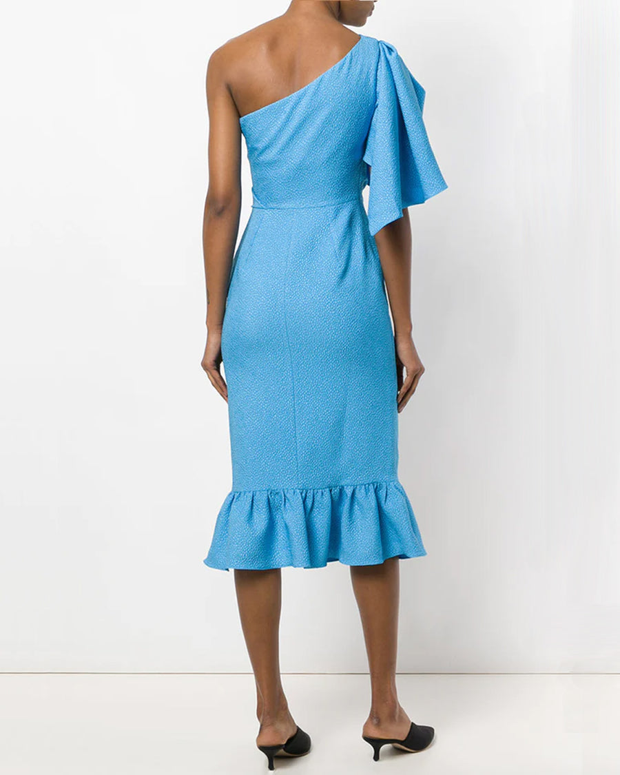 Cerulean Bubble Single Shoulder Taos Dress