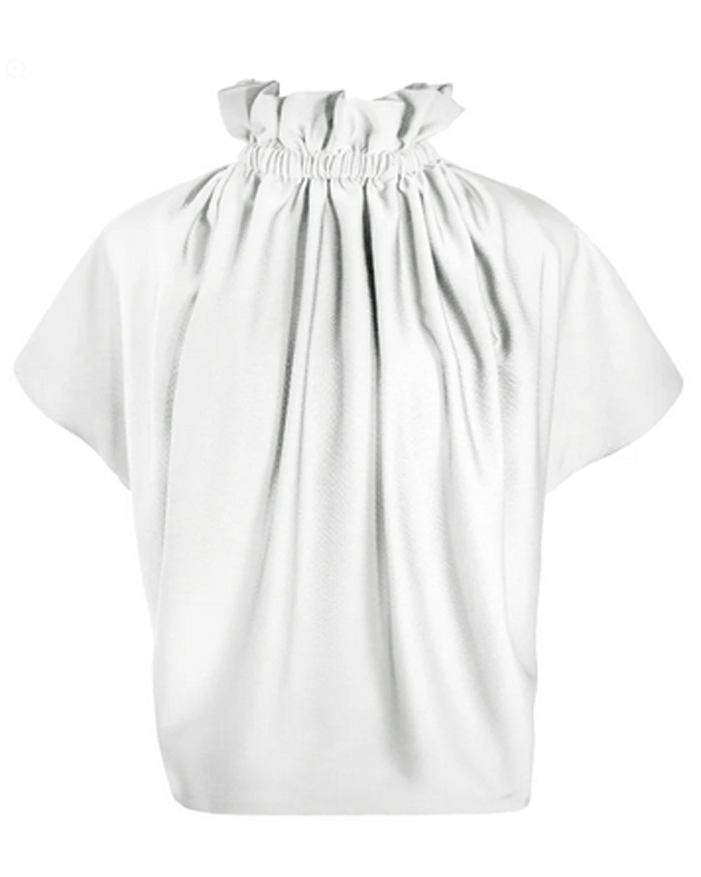 Ivory Crinkle Ruff Blouse