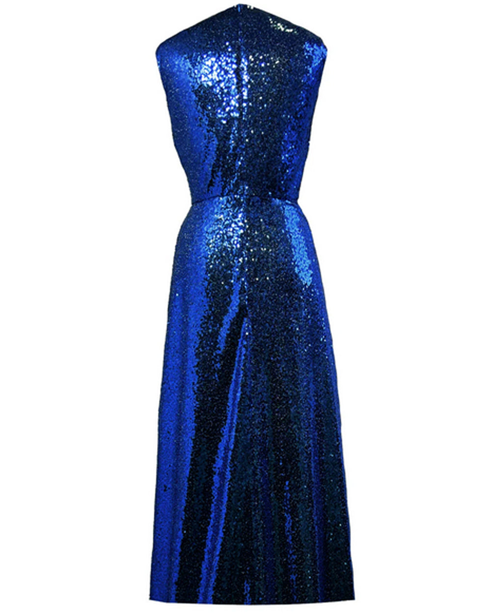 Royal Blue Sequin Nymph Drape Midi Dress