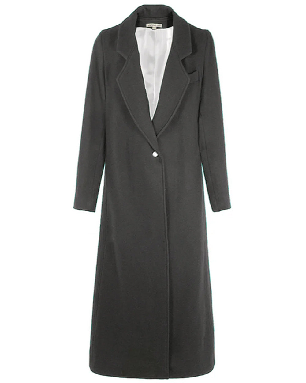 Slate Grey Single Button Weimar Long Coat