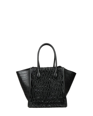 Borsa Shopping Media Tote in Black