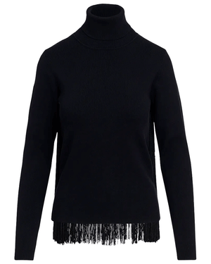 Black Golittle Knitted Turtle Neck