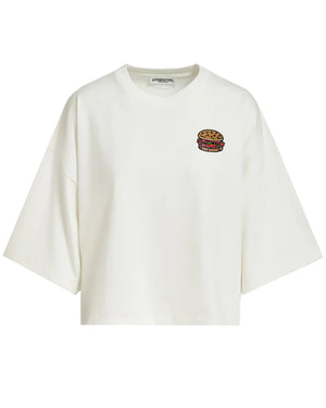 Off White Fuente Hamburger Embroidered T-Shirt